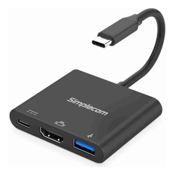 Simplecom DA310 USB-C 3-in-1 Adapter HDMI USB 3.0 Charging Port Supports DP Alt Mode Compatible with Nintendo Switch
