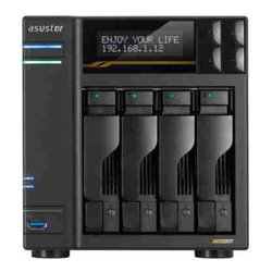 Asustor 4-BAY NAS(NO DISK) AMD V3C14 2.3GHz 16GB M.2(4) 5G(2) 10G(2) PCIe TWR 3YR