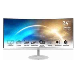 MSI 9S6-3PB2CT-013 PRO MP341CQ 34&amp;amp;quot; Curved UWQHD Monitor 100hz 1ms DP 2xHDMI Speakers Black3Yr 