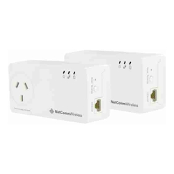 Netcomm NP511 500Mbps Powerline Kit with AC Pass-through Twin