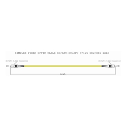 4Cabling 25m SC/A SC/A OS2 / OS1 Singlemode Fibre Optic Simplex LSZH Patch Lead : 2mm Oversleeving | Yellow