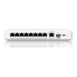 Ubiquiti Flex 2.5G Flexible 8-port 2.5 GbE Switch10 GbE RJ45/SFP+ Combination Uplink Port Powered With USB-C /PoE+ adapter 2 Yr Warr
