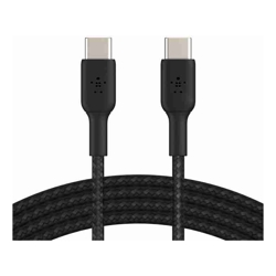 Belkin 15cm USB-C TO USB-C BOOSTCHARGE CABLE BRAIDED WHITE