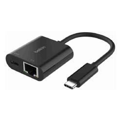 Belkin ADAPTER USB-C TO GIGABIT ETHERNET AND USB-C PD 100W  PASS THRU 2 YR WTY