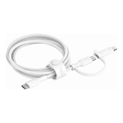 Belkin BoostCharge Pro 2-in-1 Cable With USB-C and Lightning Connector White(CAC003fq1.5MWH) 480Mbps Lightning Connector Adaptor 2 Years Warranty