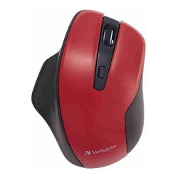 Verbatim Silent Ergonomic Wireless LED Mouse Red
