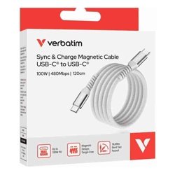 Verbatim Sync  Charge USB C to USB C 100W Magnetic 120 cm Grey