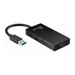 J5create USB3.0 Multi-Adapter HDMI &amp;amp;amp; 3-Port Hub 12 Mth Wty (Refurbished)