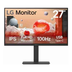 LG 27&amp;amp;quot; IPS FHD 1920 x 1080 USB-C (PD65w) 100Hz 5ms AMD FreeSync 16:9 Tilt/Height/Swivel/Pivot (Bi-direction) adjustable stand 3yrs Monitor