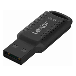 Lexar V400 128GB JumpDrive USB3.0 Flash Drive up to 100MB/s read BlackSecurely protect files with Lexar DataShield. 256-bit AES encryption for add