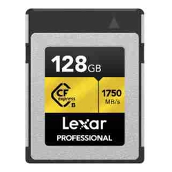 Lexar Professional Cfexpress Type B gold series 128GB CFexpress Type B 1750MB/s read 1500MB/s writeminimum sustained write speeds of 1300MB/s1