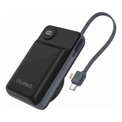 Choetech B696-BK 20000mAh 22.5W USB-A + USB-C x 2 + MagLeap Wireless Charge Power Bank Black