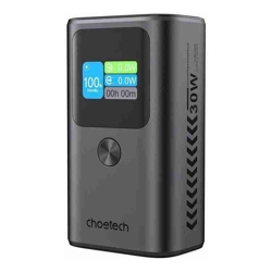 Choetech B701-GY 10000mAh PD30W USB-A + USB-C x 2 3-Port &amp;amp;amp; TFT Display Power Bank