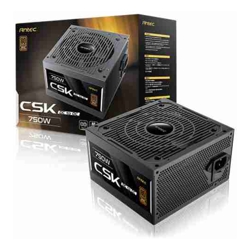 Antec CSK750DC 80+ Bronze 115V Continuous Power DC to DC Flat Cables 5Yrs Warranty. CircuitShield Protections ThermalReliable Value Power Supply