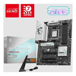 MSI B850 GAMING PLUS WIFI AM5 B850 DDR5 8200+OC PCIe 5.0 M.2 Gen5/Gen4 WiFi 7 5Gb LAN USB 10G/5G SATA 7.1 Audio 2yr wty