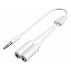 Comsol 10CM 3.5MM MALE TO 2 X 3.5MM FEMALE SPLITTER