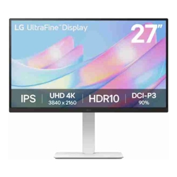 LG 27&amp;amp;quot; UHD 4k 3840x2160 (16:9) IPS display HDR10 Height Adjustable White Monitor