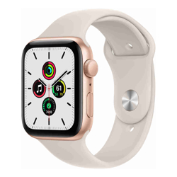 Apple Watch SE (GPS) 44mm Gold Aluminium Pink 6 Mth Wty (Refurbished)