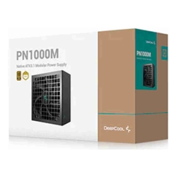 Deepcool PN1000M Gamer Storm 80+ Gold Black Fully Modular Power Supply 135mm FDB Fan Japanese Bulk Capacitor ATX3.1 12V-2x6 PCIe 5.1 Cable