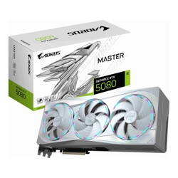 Gigabyte GV-N5080AORUSM ICE-16GD. GeForce RTX 5080 CUDA 10752 16 GB. GDDR7  PCI-E 5.0 850W HDMI 2.1b x1