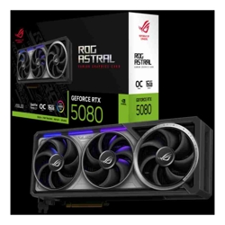 Asus nVidia GeForce ROG-ASTRAL-RTX5080-O16G-GAMING GDDR7 OC Edition GDDR7  2760 MHz Boost Clock 30 Gbps 256-bit Digital Max Resolution 7680 x 4320
