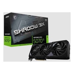 MSI nVidiaGeForce RTX 5070 Ti 16G SHADOW 3X OC Boost: 2482 MHz CUDA 8960 Units 16GB GDDR7 HDMI x 1
