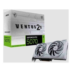 MSI nVidia GeForce RTX 5070 12G VENTUS 2X OC WHITE Boost: 2542 MHz CUDA 6144 Units 12GB GDDR7 HDMI x 1