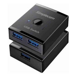 Simplecom KM125 Bi-Directional 2-Way USB 3.0 Switch 1 In 2 Out (2 In 1 Out) 5Gbps  Ideal for sharing USB device between 2 computers