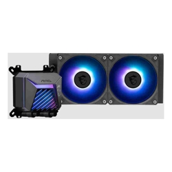 MSI MAG CORELIQUID A15 240 2 fans Rifle Bearing 500~2050  150 RPM AM5 / AM4 71.23 x 69.47 x 75.05 mm 3y warranty