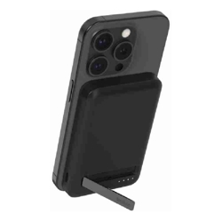 Belkin BoostCharge 5k 15W Qi2 Power Bank Wireless Charger with Cable and Kickstand Black