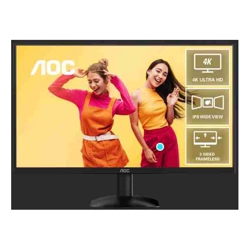 AOC 27&amp;amp;quot; 4K 3840 x 2160 (UHD) IPS 60Hz 4ms HDR10Low Blue ModeHDMI 2.0 x 2 DisplayPort 1.4 x 1 Office and Home Monitor