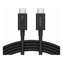 Belkin Connect Thunderbolt 5 Cable (1M) Black (INZ005fq1MBK) 240W Power Delivery 80Gbps 8K or 4K@540Hz Thunderbolt 5 certified 2 Years Warranty