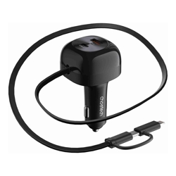 Choetech TC0036 PD45W USB-C+USB-A car charger with C+L Interface