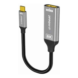 mbeat Tough Link 8K USB-C to DP Adapter Space Grey USB-C (male) to DisplayPort (female) Up to 32.4Gbps (DisplayPort 1.4)