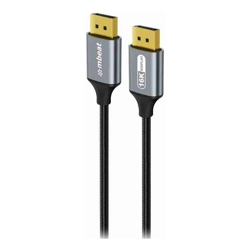 mbeat Tough Link 1.8m 16K DP to DP Cable Space Grey 40Gbps 180cm x 2.2cm x 1.10cm