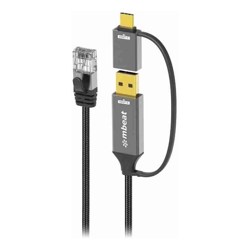 mbeat Tough Link 2m USB  USB-C to RJ45 Ethernet Cable Space Grey