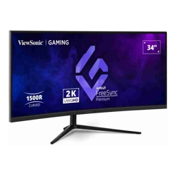 ViewSonic 34&amp;amp;quot; Curved 3440x1440 180Hz 1ms 1500R HDR10 Adaptive Sync 2x HDMI 2x DP Speaker VESA 100 VX3418-2KPC Office Gaming Ultra Wide Monitor