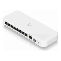 Ubiquiti | USW-Flex-2.5G-8-PoE | UniFi Compact 8 Port Gigabit Desktop PoE Switch 8 x 2.5G PoE++ ports 1 x 10G PoE+++ input port for power / SFP+ port combo