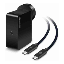 ALOGIC USB-C Wall Charger 45W Travel Edition Includes plugs for AU EU UK US and 2m Charging Cable BLACK Color 