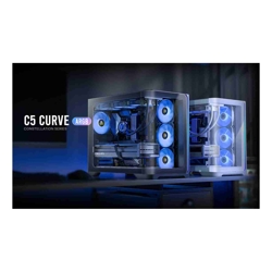 Antec C5 Curve ARGB ATX Micro-ATX ITX 4mm Tempered Glass LED Control Button USB 3.0 x 2 Type-C 3.2 Gen 2 x 1 MIC x 1 HD-AUDIO x1 Mid Tower Black Case