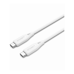 Cygnett Essentials USB-C to USB-C (2.0) Cable (1M) White(CY4692PCTYC)3A/60W 480Mbps Transfer Fast ChargeBest for LaptopDurable2 Years Warranty