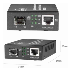 SOLTECH SFC2000-SFP Fiber Optic Gigabit Ethernet Converter with SFP slot 12 Month Warranty (Refurbished)