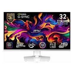 MSI MPG 321URXW QD-OLED 32&amp;amp;quot; 4k 240Hz 0.03ms QD-OLED White Gaming Monitor
