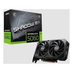 MSI nVidia GeForce RTX 5060 8G SHADOW 2X OC PCI Express Gen 5 x16 Boost: 2527 MHz CUDA 3840 Units 8GB GDDR7 . HDMI x 1