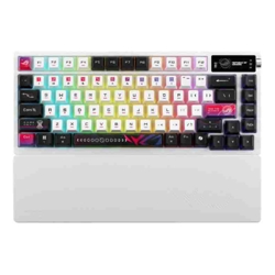 Asus ROG AZOTH X SNOW SWITCH ROG NX V2 Mechanical Switches Dye-sublimated Semi-translucent keycaps Metal top cover gasket mount