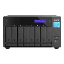 Qnap TVS-h874T-i9-64G 8-bay QuTS hero NAS Intel Core i9 16-core /24-thread 64GB SO-DIMM DDR4  2 x 2.5GbE 2 x Thunderbolt 4 3 Year WTY