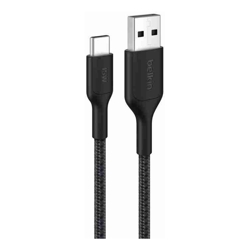 Belkin BoostCharge Pro Braided USB-A to USB-C Cable 15W 2M Black