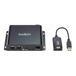 Belkin Cybersecurity and Secure KVM Extender Receiver Fiber SFP Universal Video TAA compliance UHD 4K @60Hz 4:2:0 up to 10 km 3-Year Warranty