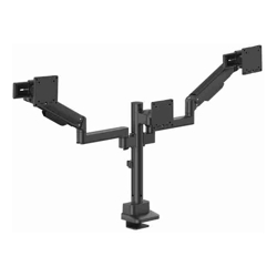 Brateck Modular Mechanical Spring Triple Monitor Arm with Sliders 17&amp;amp;quot;-27&amp;amp;quot; Monitor Weight Capacity (per flat screen):11kg VESA: 75x75100x100(Black)