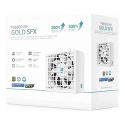 Deepcool PS650G WH 650W Gamer Storm SFX Full Japanese Electrolytic Capacitors Cybenetics Platinum /PPLP Gold Fluid Dynamic Bearing